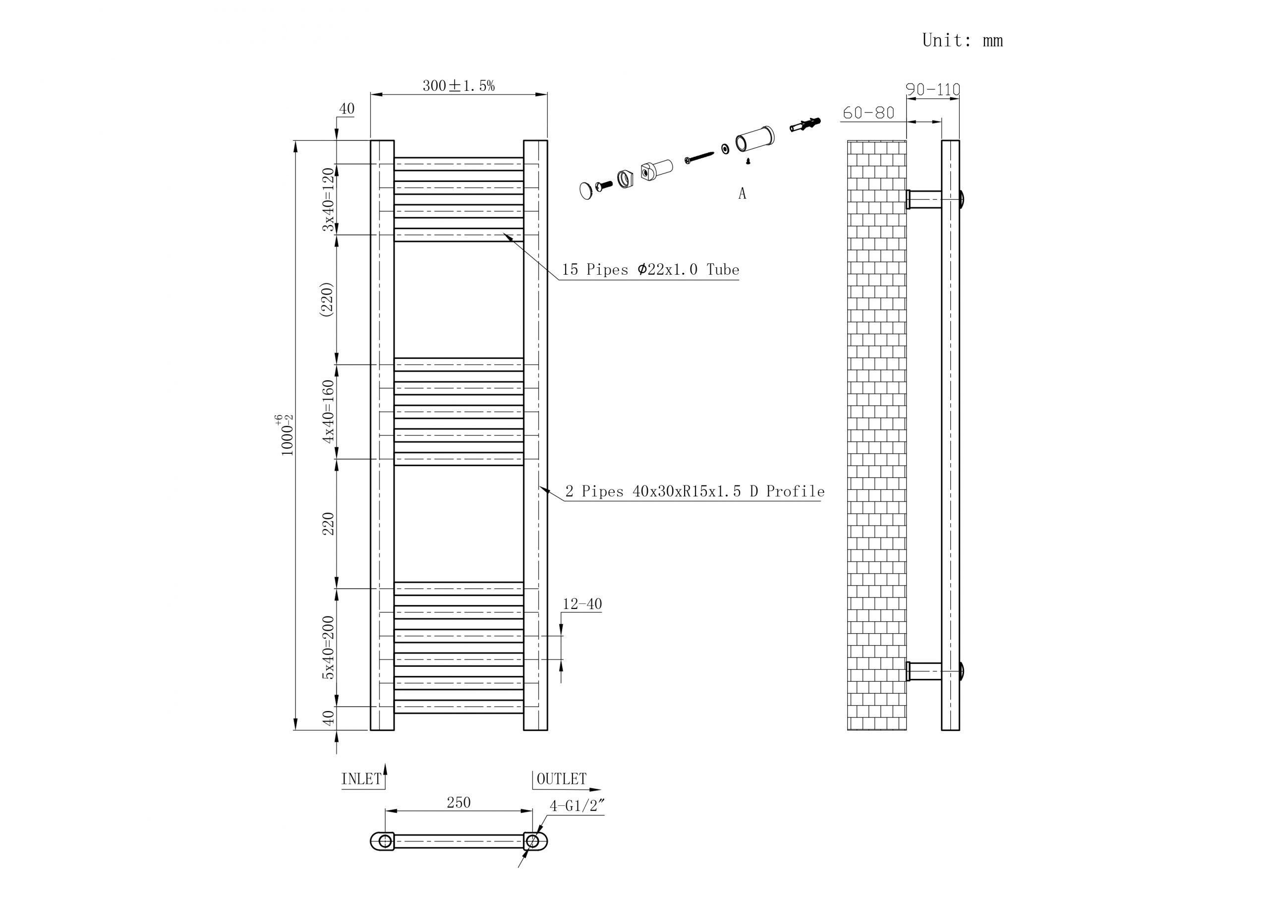 Chrome Ladder Rails 22mm - Image 3