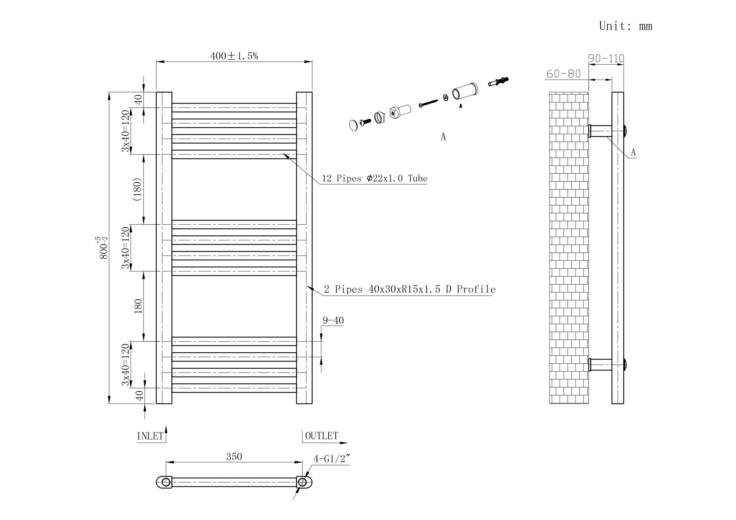 Chrome Ladder Rails 22mm - Image 5