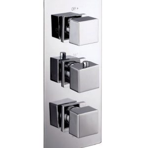 Block Push Shower Valve Square (2 Outlet)