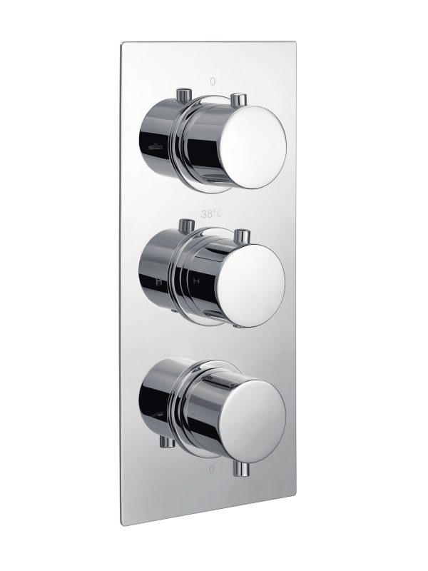 Identity Round Push Shower Valve (2 Outlet)