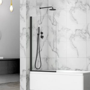 Intro Black Round Bath Screen