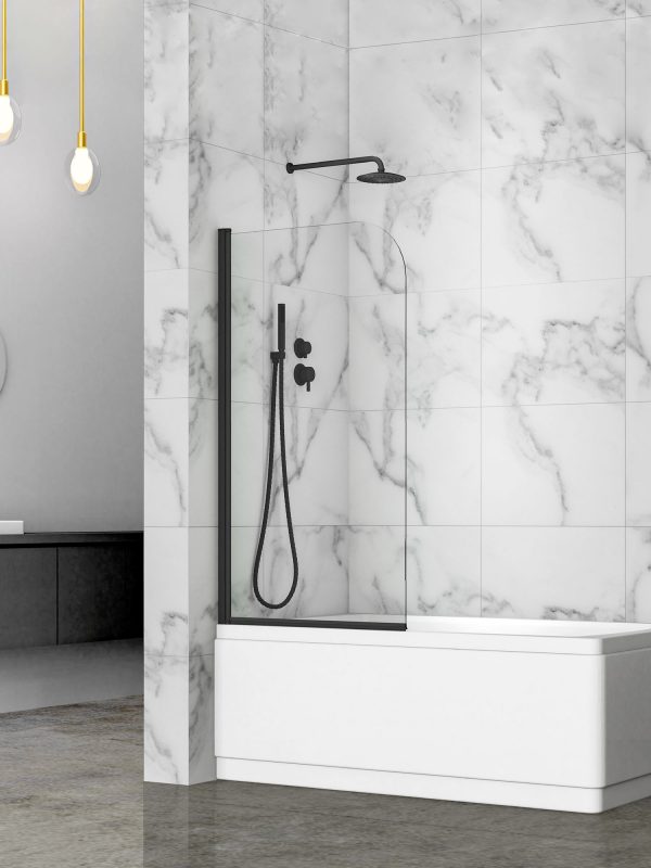 Intro Black Round Bath Screen