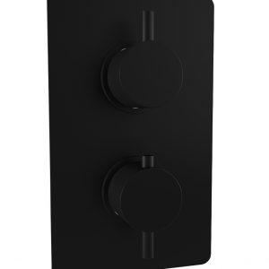 Black Dual Control Round Shower Valve (1 Outlet)