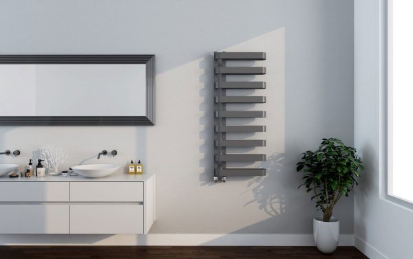 Hermes Anthracite Heated Towel Rail - Image 2