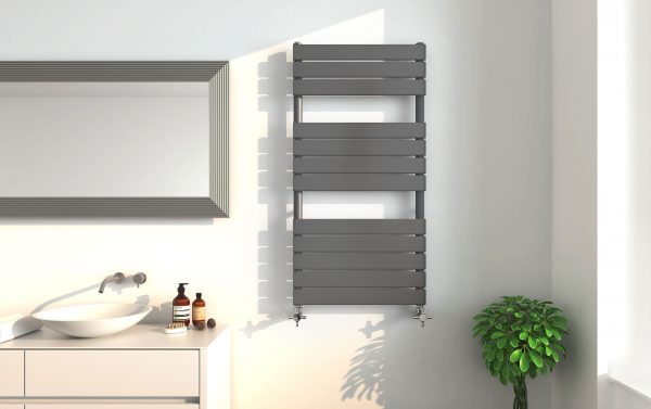 Nova Anthracite Heated Towel Rail - Image 2