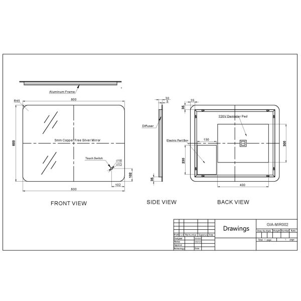 Edge Steam Free Mirror/Colour Changing - Image 2