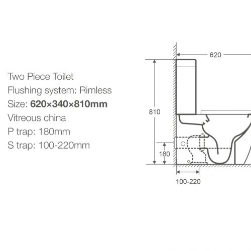 Branch rimeless fuly back to wall pan
